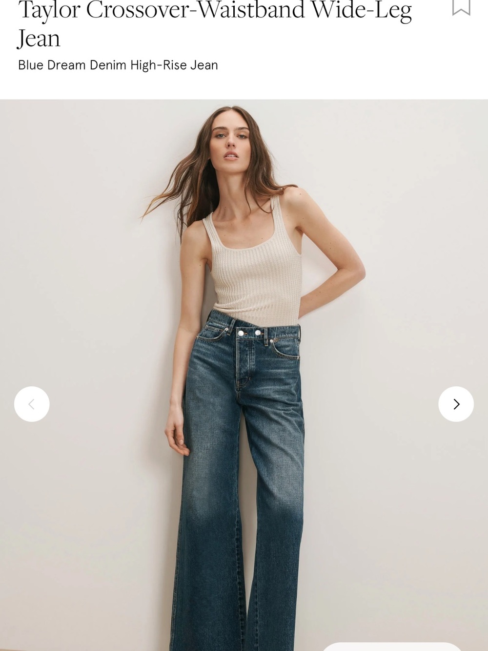 Veronica Beard Taylor Crossover-Waistband Wide-Leg Jean - size 29